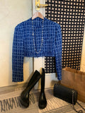 New Collection Winter Coat for Women Luxury Designer O-neck Short Tweed Jacket Korean Fashion New