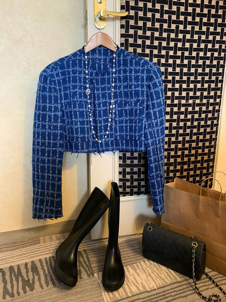 New Collection Winter Coat for Women Luxury Designer O-neck Short Tweed Jacket Korean Fashion New