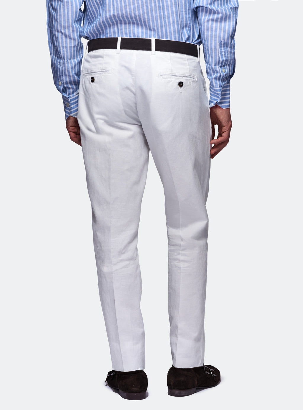 Pantalone chinos in cotone e lino