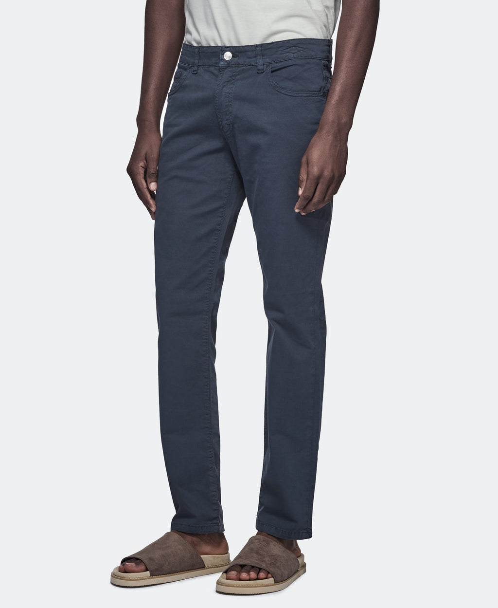 Pantalone cinque tasche in gabardine