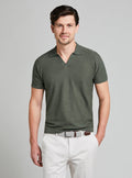 Polo in maglia cotone e lino