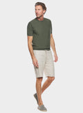 Maglia girocollo in cotone lino