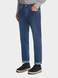 Jeans denim 5 tasche in cotone stretch