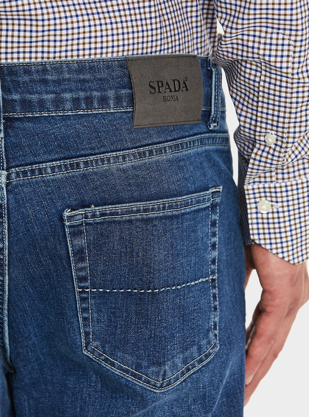 Jeans denim 5 tasche in cotone stretch