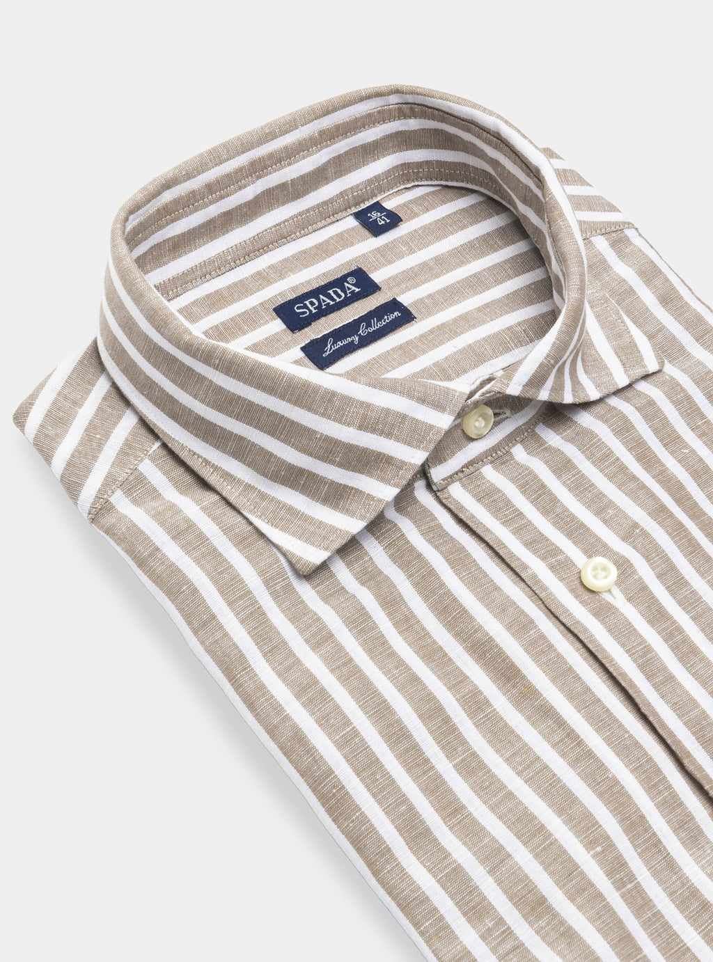 Camicia in lino e cotone a righe