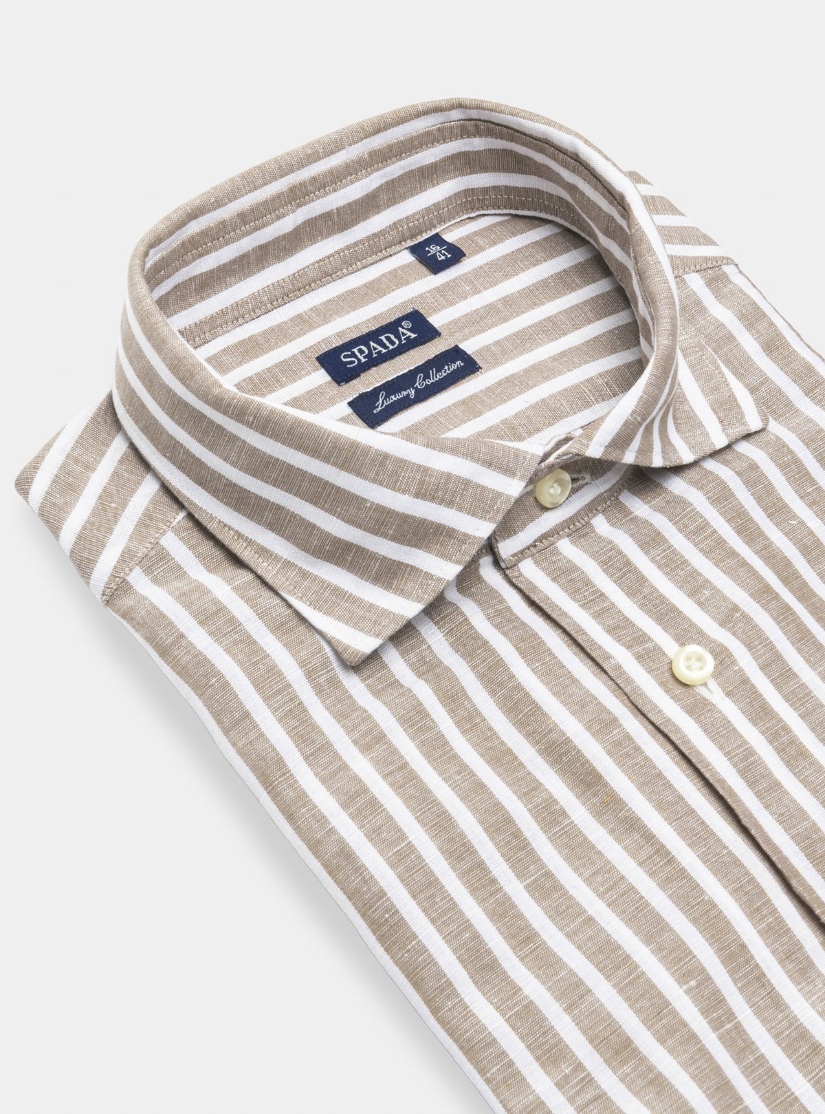 Camicia in lino e cotone a righe