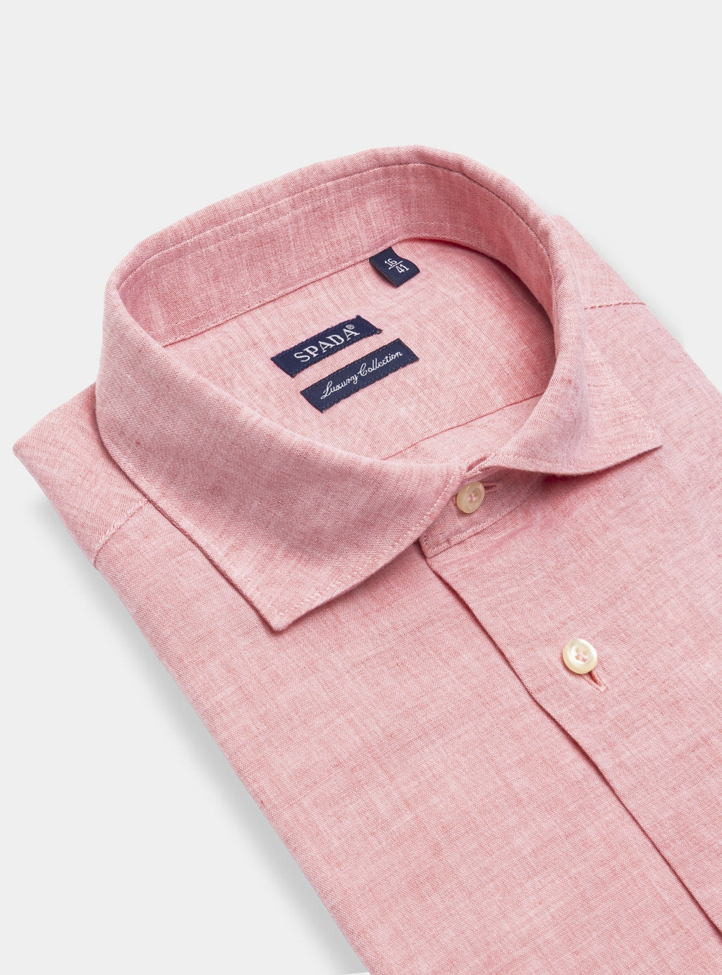 Camicia collo francese in lino e cotone