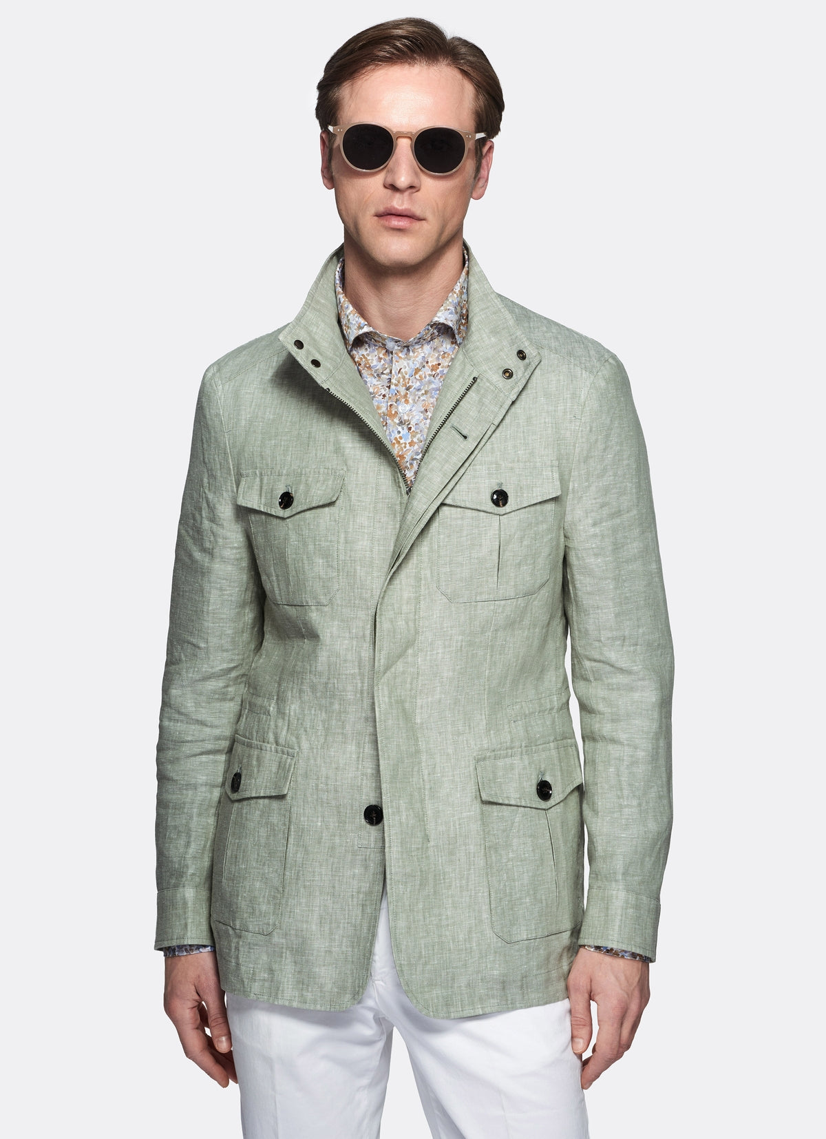 Sahariana in puro lino
