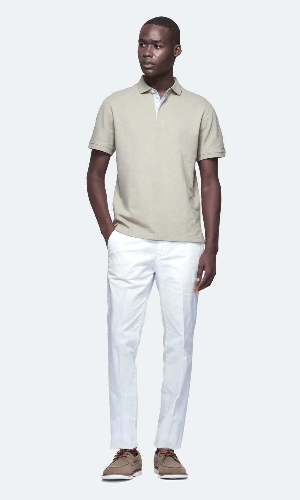 Polo piquet 100% cotone con colletto a contrasto