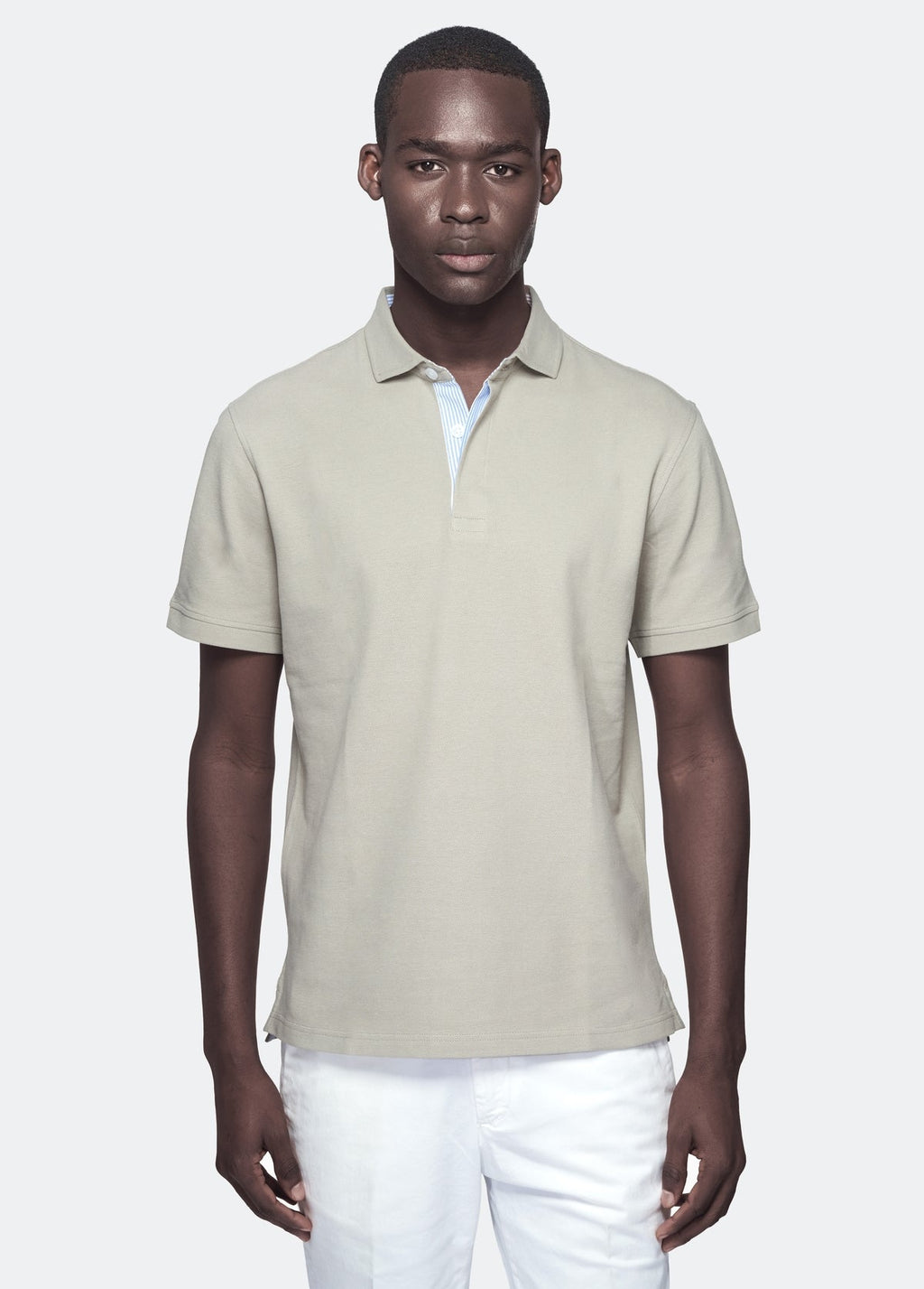 Polo piquet 100% cotone con colletto a contrasto