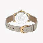 Just Cavalli Gray Leather Watch, Silver Dial | Jc1l149l0025