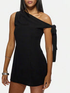 Oblique One-Shoulder Dress