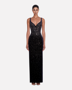 Diamond backless long dress