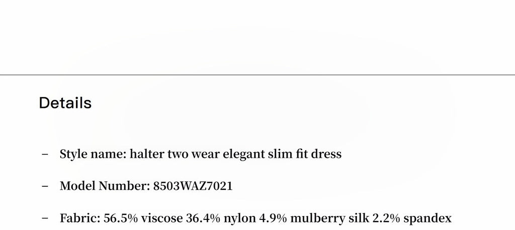 Silk blended/U-neck two-way wear smooth and silky skin-friendly elegant slim  tencel dress for women