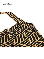 desireFair 2023 Sexy Street Style Fashion Design Hanging Neck Smocked Slim Type Summer Women Wear Sleeveless Square Neck Dresses