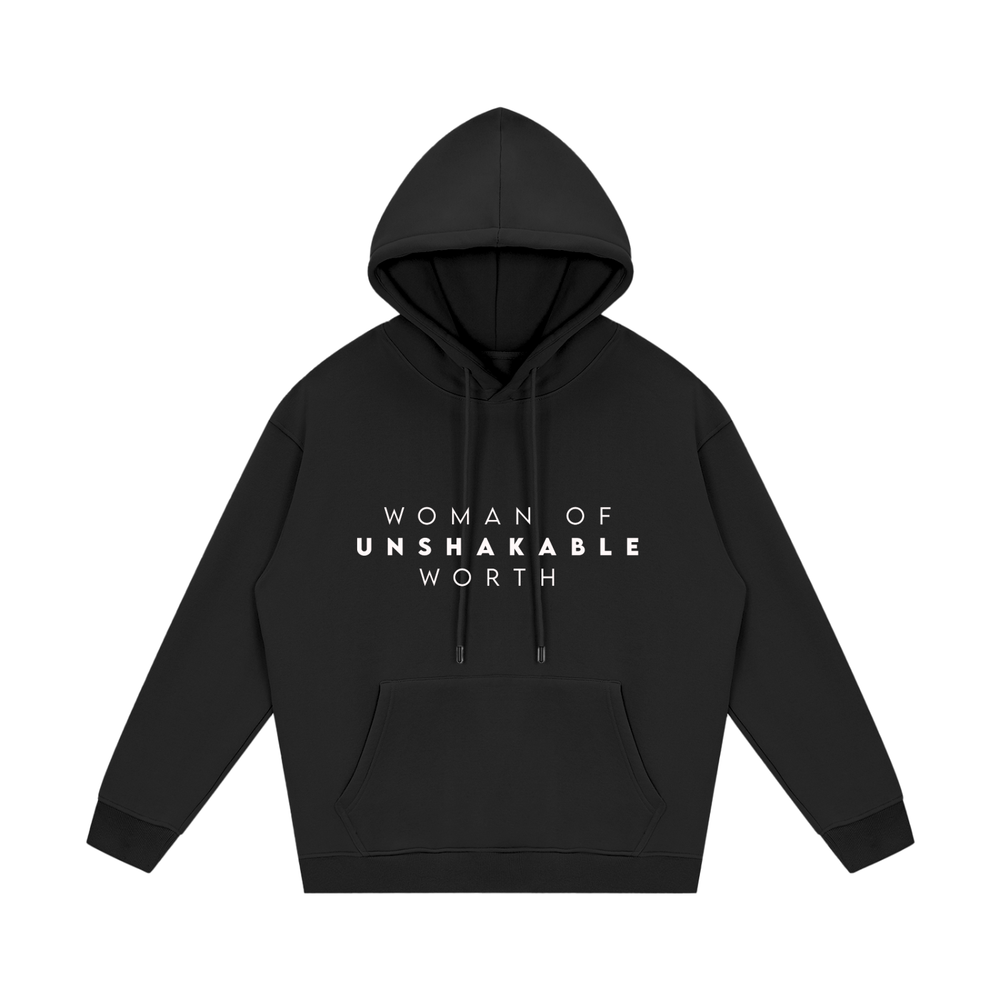 woman of unshakable worth Fleece Hoodie-1