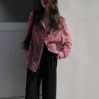 Fashionable Embossed Design Sheer Sun Protection Shirt for Women Loose-Fit Long Sleeve Blouse Summer Stylish Top