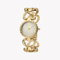 Just Cavalli Gold Stainless Steel Watch, Silver Dial | Jc1l132m0075