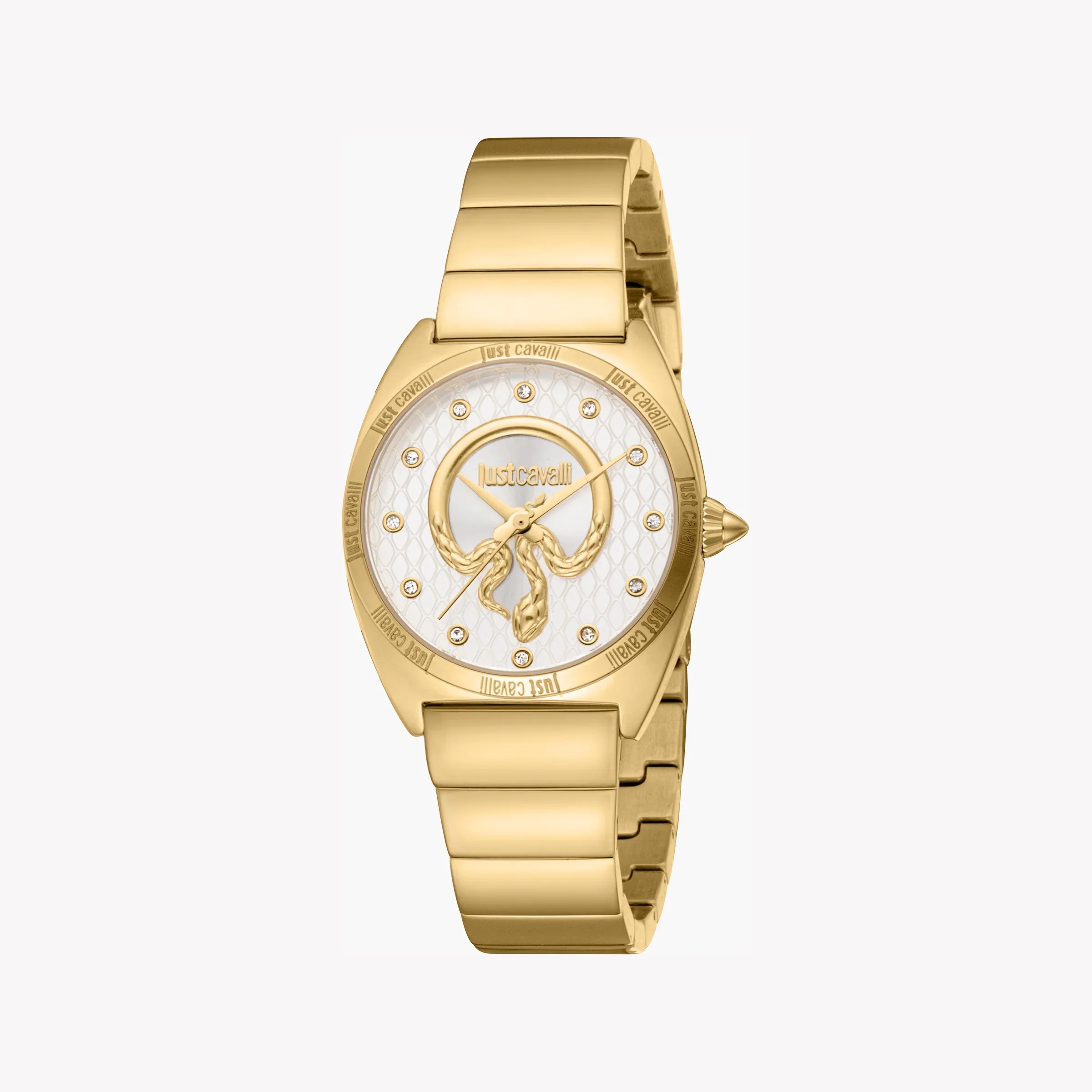 Just Cavalli Women's Gold Watch, Silver Dial | Jc1l329m0055