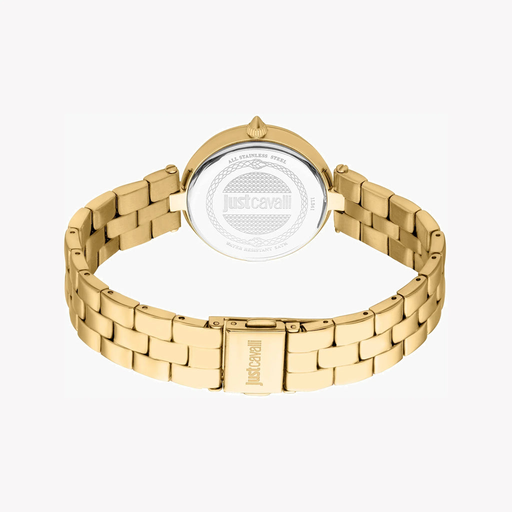 Just Cavalli Women's Gold Stainless Steel Watch, Green Dial | Jc1l241m0065