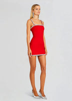 Rhinestone Short Dress