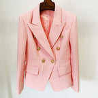 New Double Breasted Blazer Coats Women Fashion Party Club Clothes Long Sleeves Sequin Shinny Jackets Luxury Oversized
