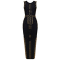 Luxury Bead Slim Fit Banquet Dress Long Elegant Split Bandage Dress