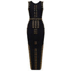 Luxury Bead Slim Fit Banquet Dress Long Elegant Split Bandage Dress