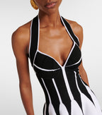 knitted ice silk dress