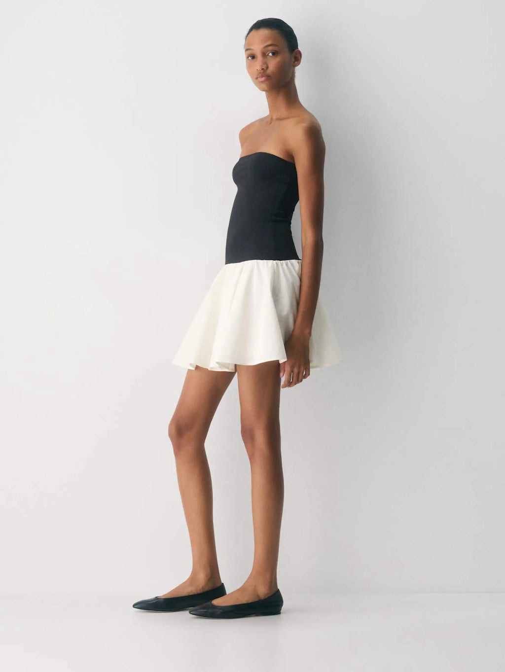 Patchwork pleated dress