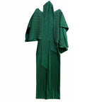 Pleated Suit Women's Summer New Niche Design Sense Irregular Shawl + Skirt Lengthened Two-Piece Set