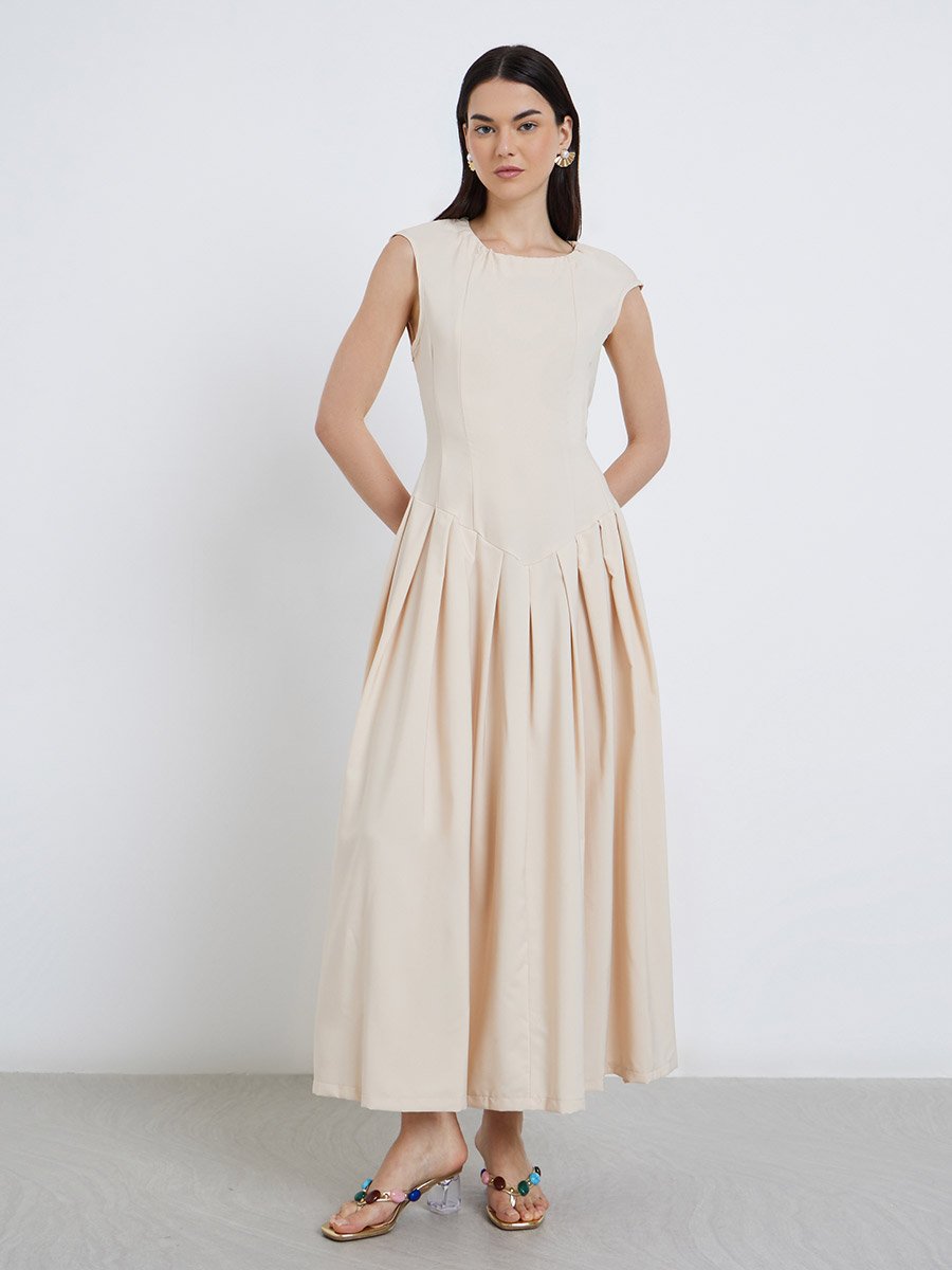 Pleated Vintage Dress