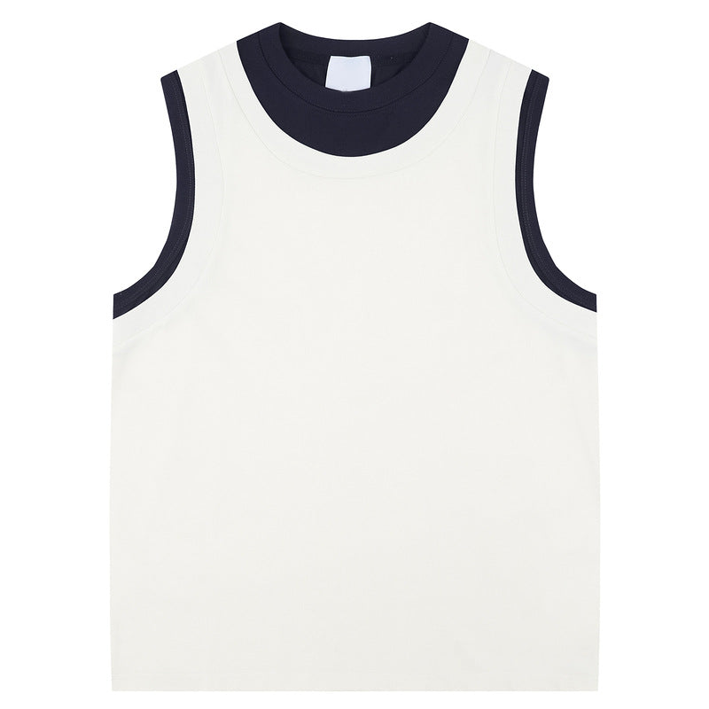 Design Spliced Vest Men's Sleeveless Sports Fitness
