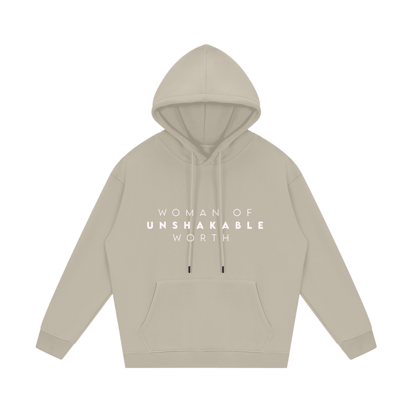 woman of unshakable worth Fleece Hoodie-3