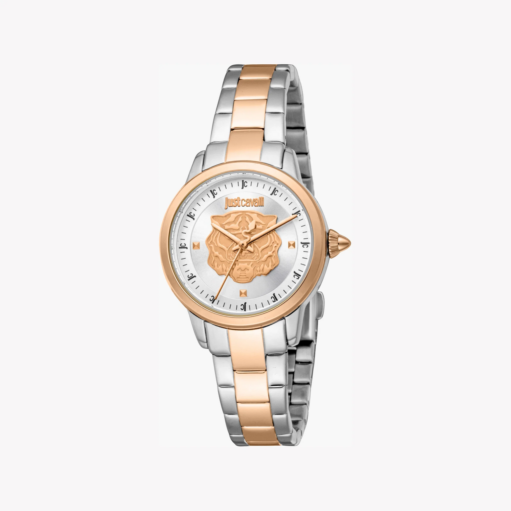 Just Cavalli Women's Two-Tone Watch, Silver Dial | Jc1l334m0105