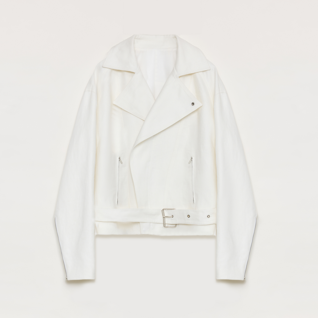 "Modern Past" practical personality linen draped trapezoidal jacket