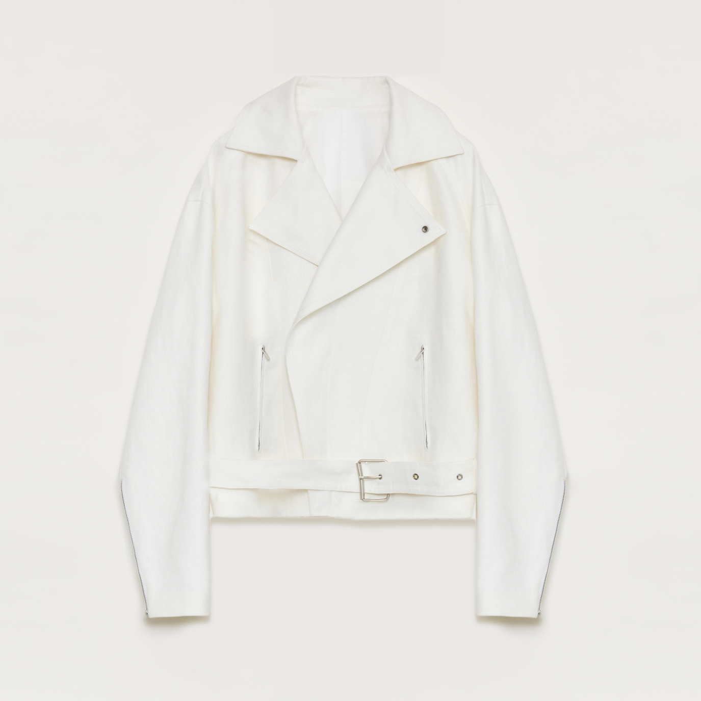 "Modern Past" practical personality linen draped trapezoidal jacket