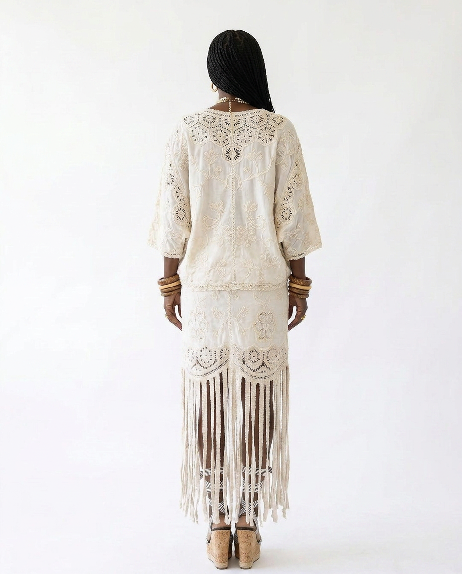 Free Spirit Fringe Crochet Two Piece Set-1