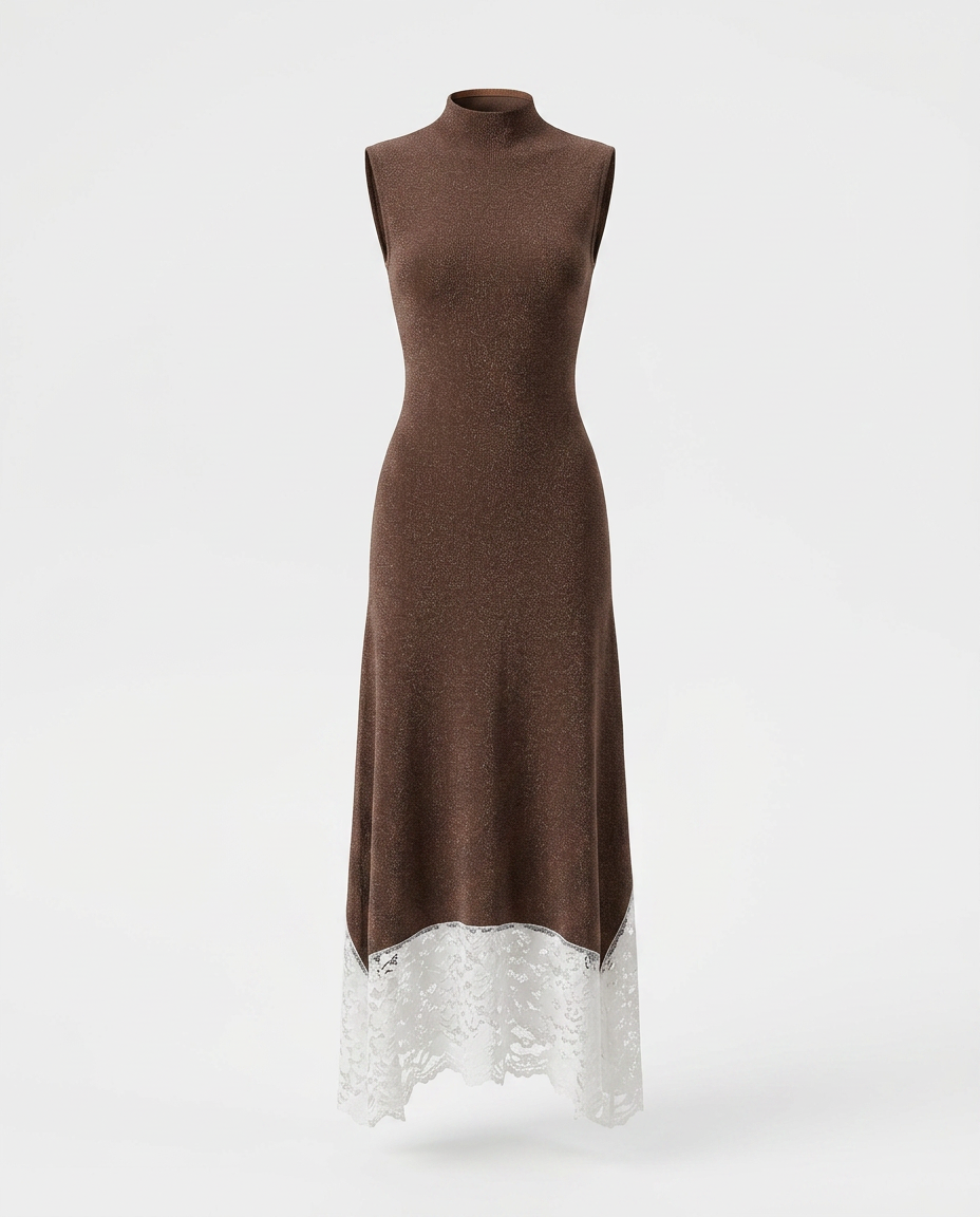 Divine Lace Patchwork Maxi Dress