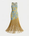 Wild Heart Printed Tassel Maxi Dress-5