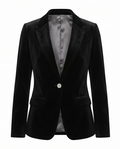 Women's Black Velvet Blazer
