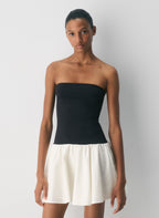 Patchwork pleated dress