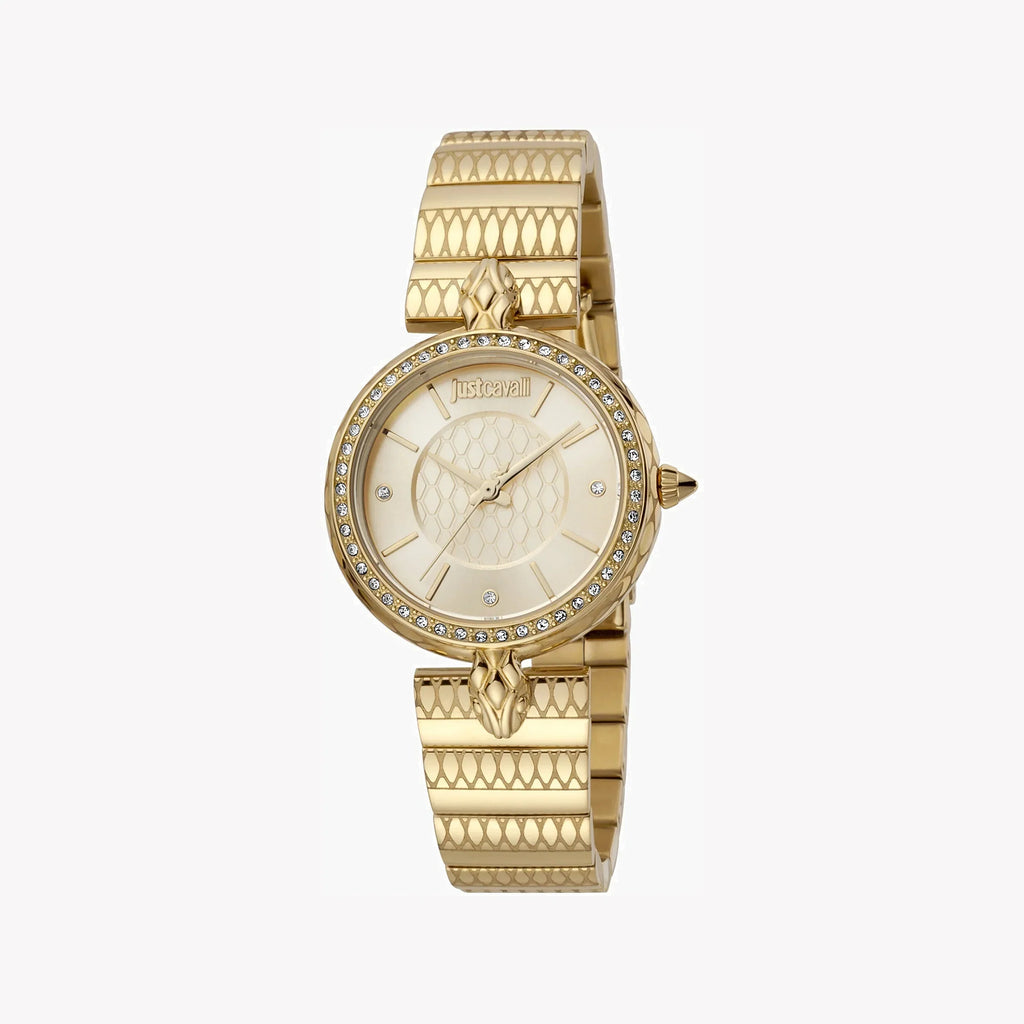 Just Cavalli Women's Gold Stainless Steel Watch, Champagne Dial | Jc1l147m0055