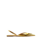 Woman Flat Gold Shoes Women Sandals Elegant Casual Mules Pointe Slingback shoes Luxury