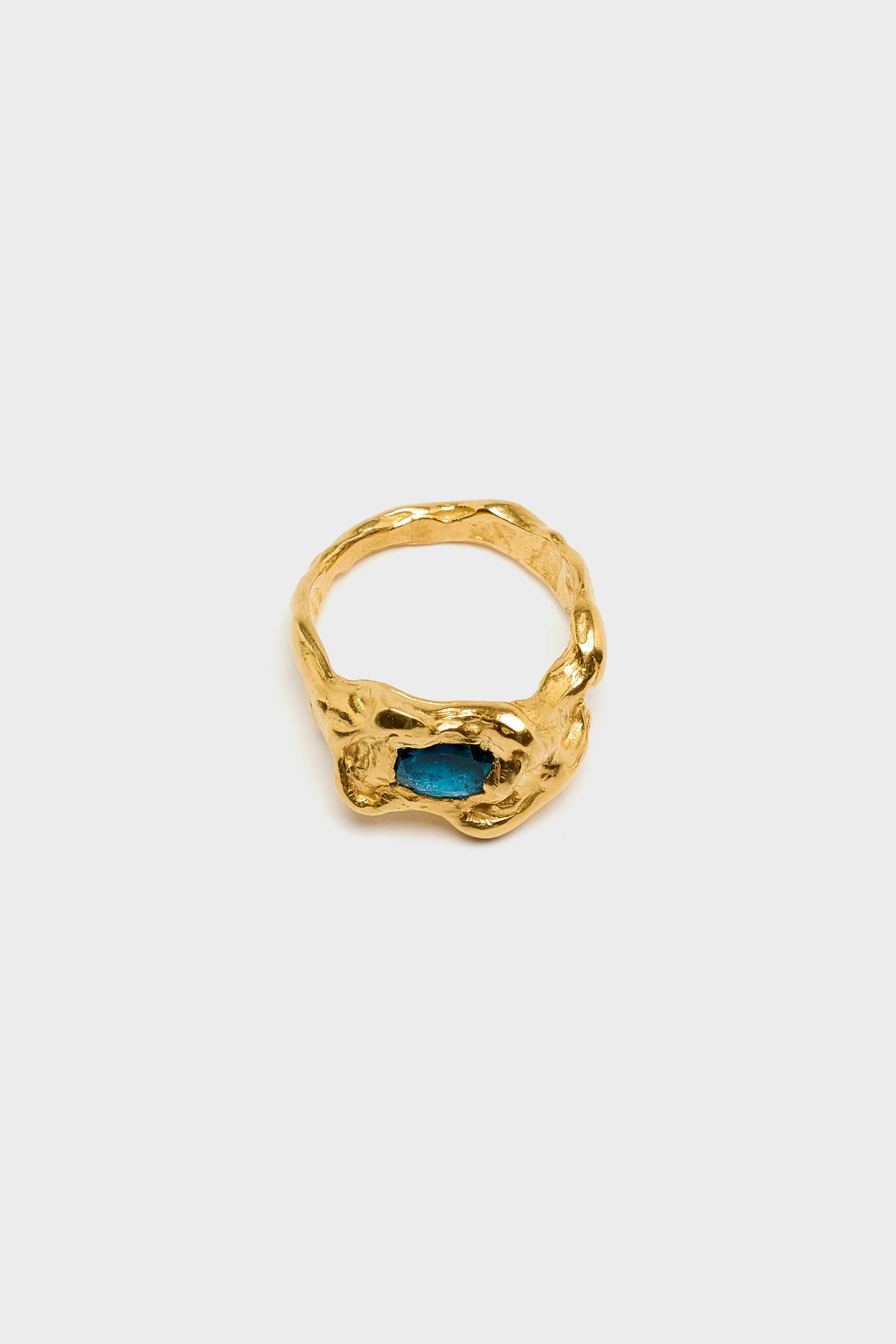 Retro inlaid gemstone ring