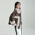 Increasingly Designer Small Fur One Piece Coat Women Fashion New Irregular Cotton Clothes in Autumn and Winter
