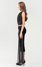 Polka Dot Chiffon Blouse