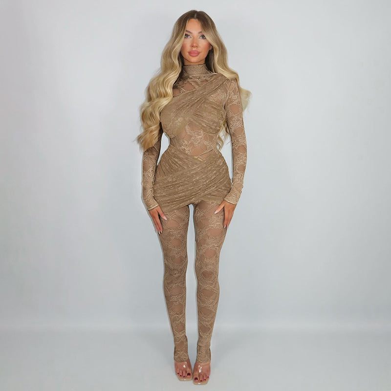 Sheer Lace Jumpsuit