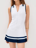Minimalist Color-Block Tennis Dress