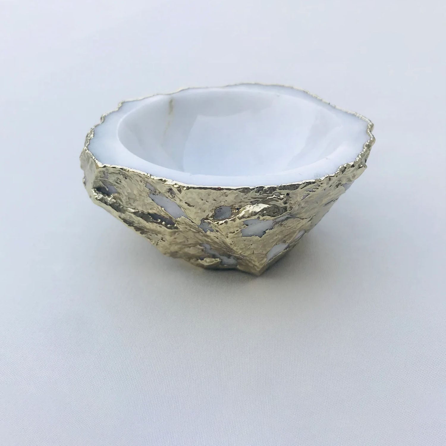 White Agate Geode Nut/trinket/Jewellery Bowl